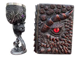 Подарунковий набір Келих 3D Кіт і Блокнот 3D «Око Пламінного Дракона»