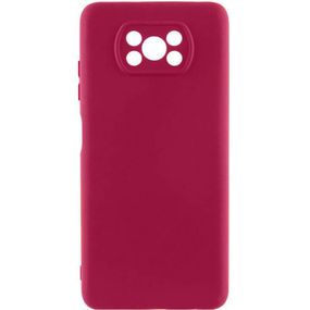 Чохол Silicone Cover Ummi Lakshmi Full Camera (AA) для Xiaomi Poco X3 NFC / Poco X3 Pro Бордовий / Marsala