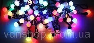 Гирлянда матовый шарик 40LED 5м (флеш) 18мм, Новогодняя бахрама, Светодиодная гирлянда, Уличная гирлянда | Зображення 3