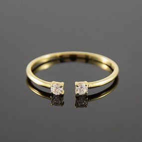 Женское кольцо из желтого золота 15