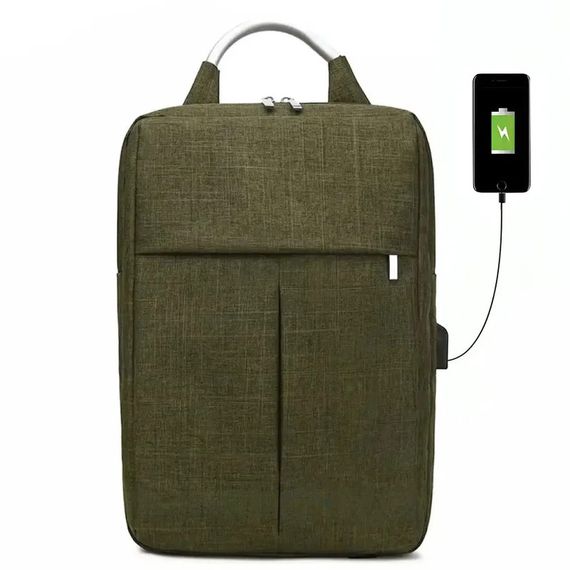 Міський рюкзак з USB-портом XPRO 14л, 40х30х12 см, Зелений (23457093702_492) | Зображення 7
