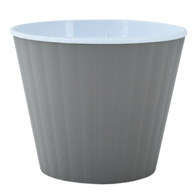 Вазон Ібіс з подвійним дном 13*11,2см какао/білий Алеана