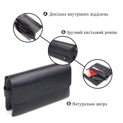 Сумка Canpellini З натуральної шкіри Чорна (21564) | Зображення 7