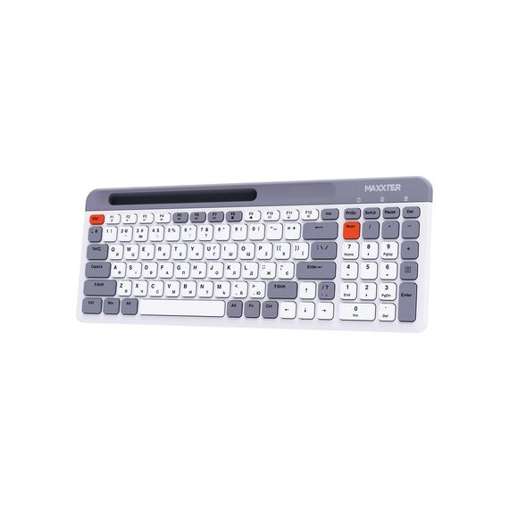 Клавіатура Maxxter KBW-02G-UA Wireless Grey (KBW-02G-UA) | Зображення 1