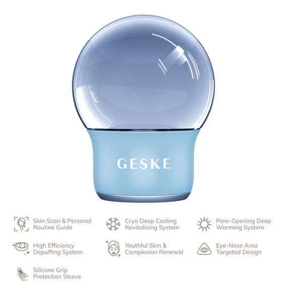 Масажер для обличчя і тіла GESKE Cool&Warm Face and Body Massager 7в1 aquamarine | Зображення 1
