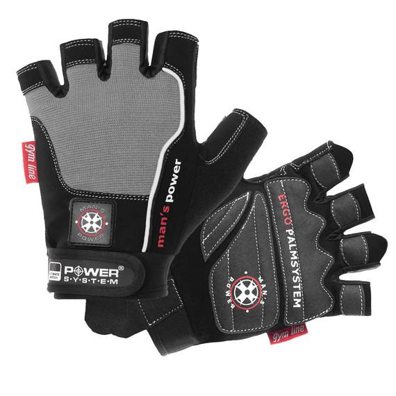 Рукавички для фітнесу Power System PS-2580 Man’s Power Black/Grey M | Зображення 3