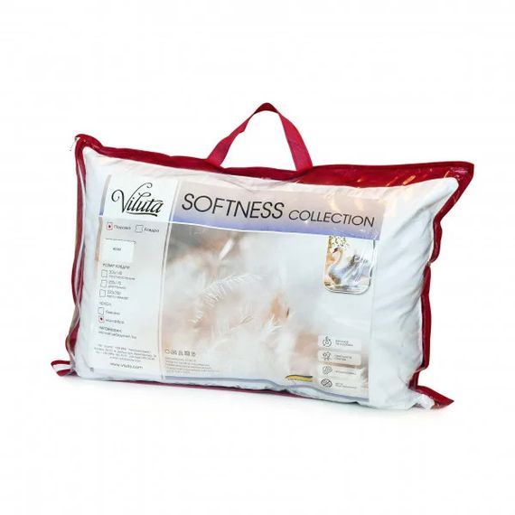 Подушка з лебединим пухом Viluta Soft 21399 40х60 см біла | Зображення 1