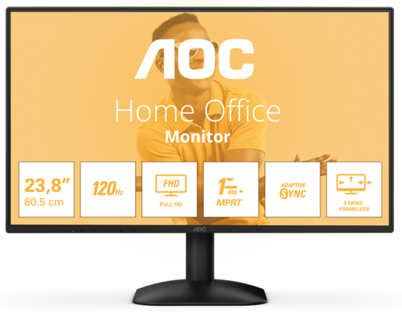 Монiтор 23.8" AOC 24B31H Black