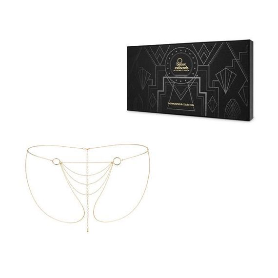 Ланцюжок-трусики Bijoux Indiscrets Magnifique Bikini Chain – Gold, прикраса для тіла | Зображення 3