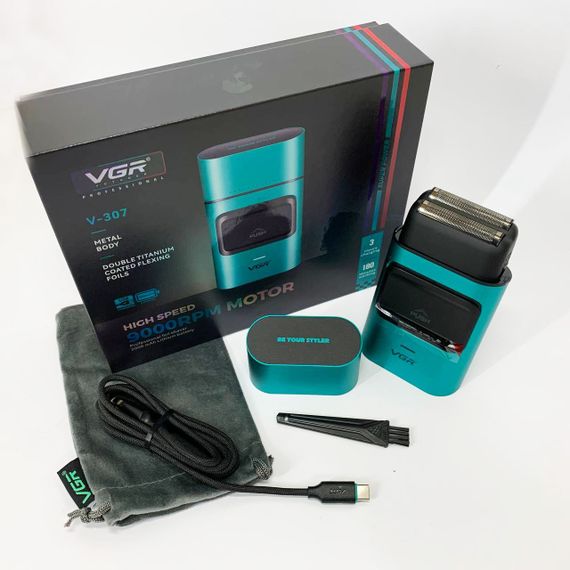 Аккумуляторный прибор для удаления волос VGR V-307, Профессиональная электробритва бритва для бороды PJ-97 | Зображення 5