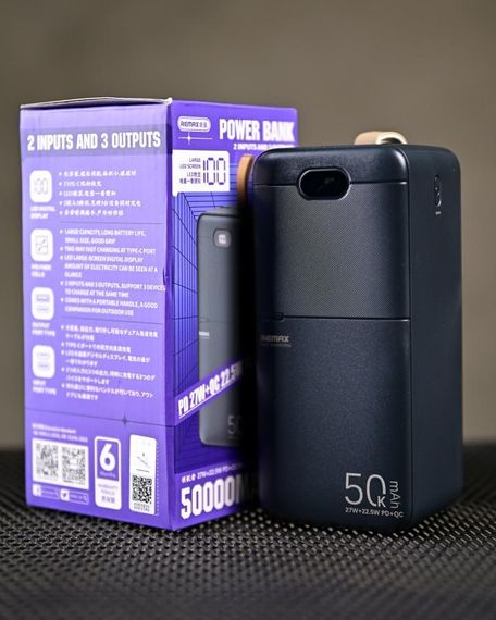 Повербанк 50000 mAh Remax RPP-117 зовнішній акумулятор з швидкою зарядкою потужний павербанк для телефону | Зображення 1