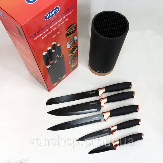 Набор ножей кухонные ножи поварские набор, Набор ножей для новой кухни Универсальный YM-48 | Зображення 2