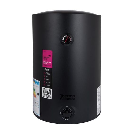 Водонагрівач електричний Thermo Alliance 50 л, Black універсальний, мокрий ТЕН 1,5 кВт D50VH15Q2В