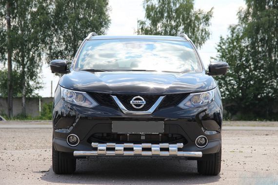 Передній захист ST015 (нерж) для Nissan Qashqai 2007-2010 рр | Зображення 1