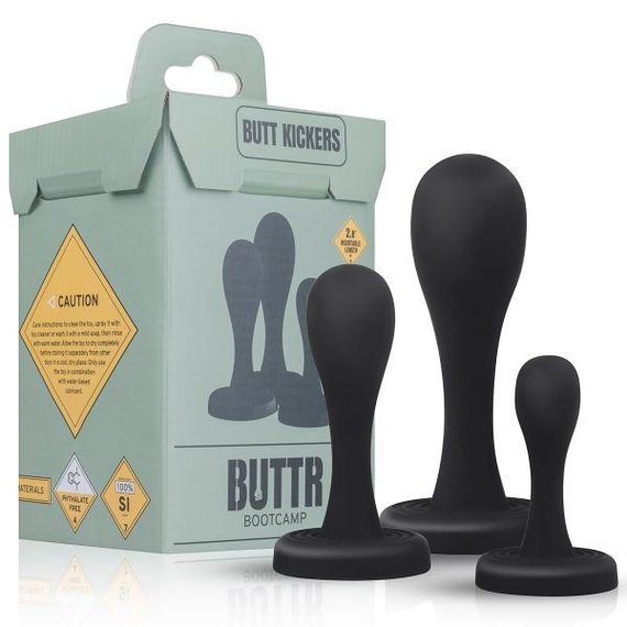 Набір анальних пробок BUTTR Butt Kickers Butt Plug Training Set Sex Aura
