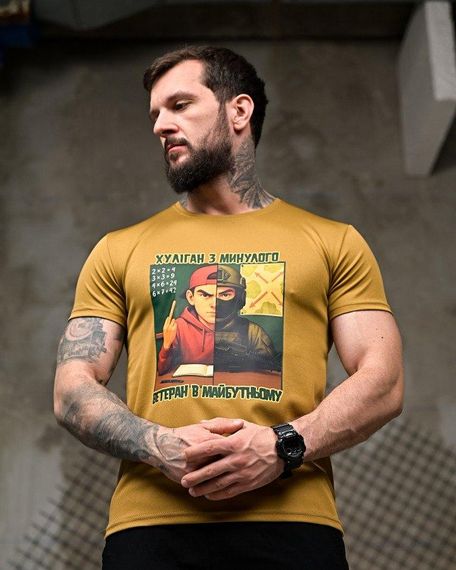 Тактична потоотводна футболка Хуліган coyot ПП7849 | Зображення 3