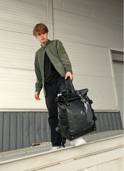 Чоловічий рюкзак Sambag ROLLTOP HACKING чорний 41 х 30 х 16 см (24460001m) | Зображення 6