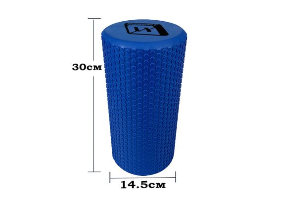 Масажний ролик EasyFit Foam Roller 30 см Синій (EF-2024-BL) | Зображення 1