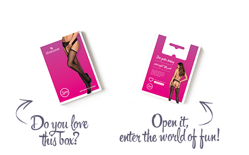 Сітчасті панчохи-стокінги зі стрілкою Obsessive Garter stockings S314 S/M/L, чорні, імітація гартері sexstyle | Зображення 6