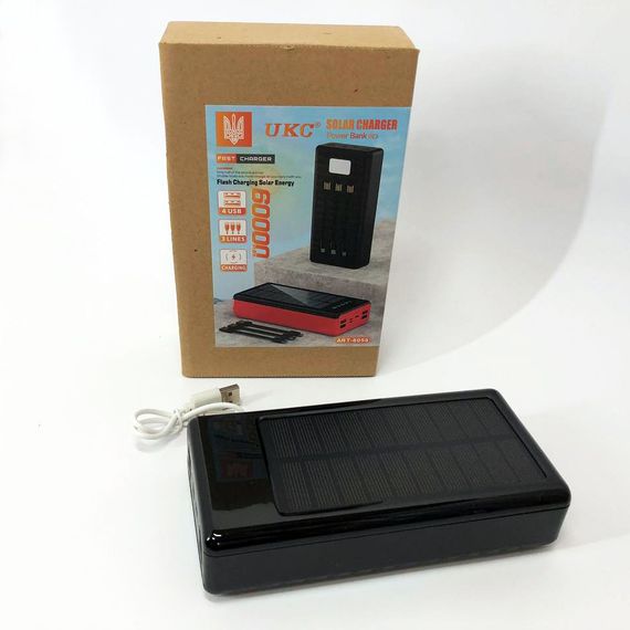 Портативна мобільна зарядка (Павербанк) POWER BANK SOLAR 60000MAH, переносний акумулятор FP-198 для телефону | Зображення 3