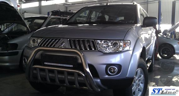 Передняя защита WT002 (нерж.) для Mitsubishi Pajero Sport 2008-2015 гг | Зображення 1