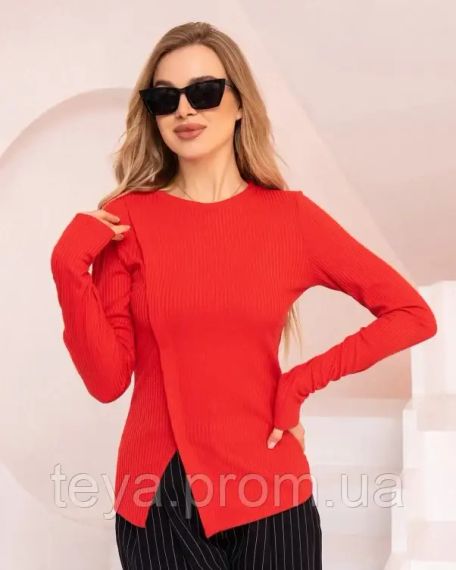 Светр колір червоний розміри XL, L, M, S FI_006939