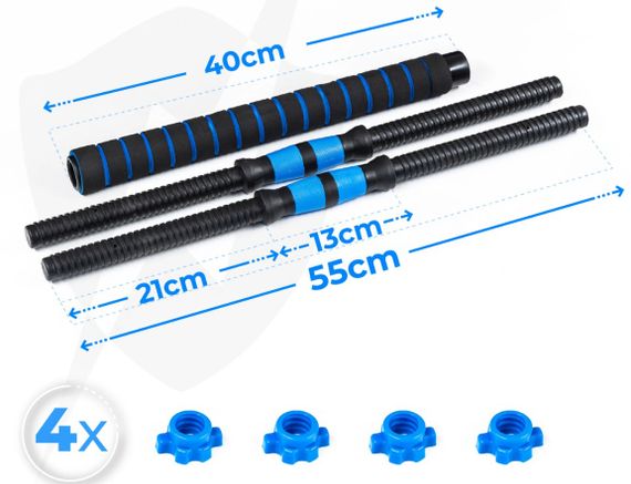 Гантелі розбірні бітумні THUNDER GYM-03 зі з'єднувачем для штанги, 2 х 20 кг (GYM-03) | Зображення 1