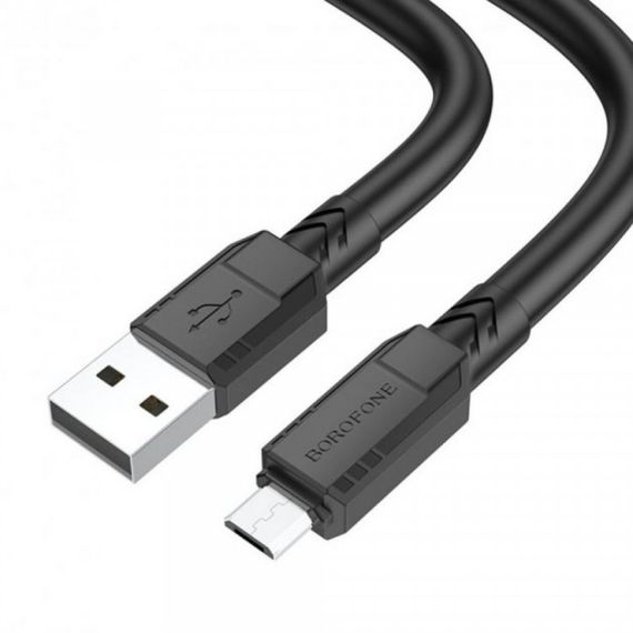 Кабель Borofone BX81, USB-Micro, 2.4A, довжина 1м, Black