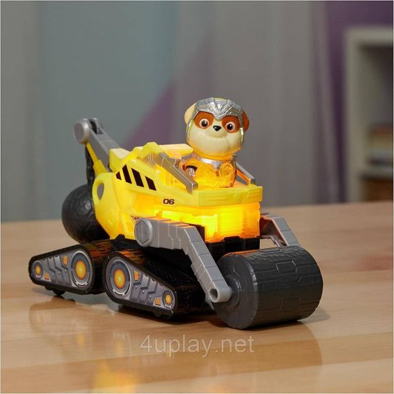 Щенячий Патруль Мегакіно Бульдозер та фігурка Кремеза Paw Patrol Rubble Mighty Movie Bulldozer | Зображення 1