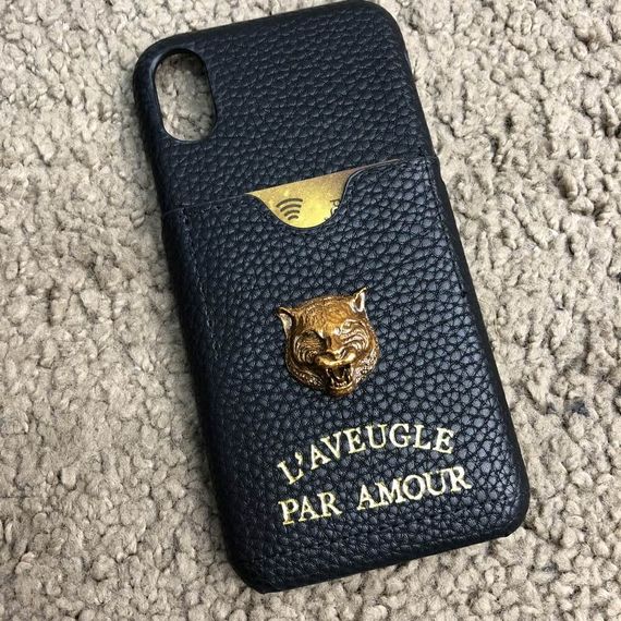 Чехол Gucci iPhone X Case GG Marmont Tiger Black | Зображення 3