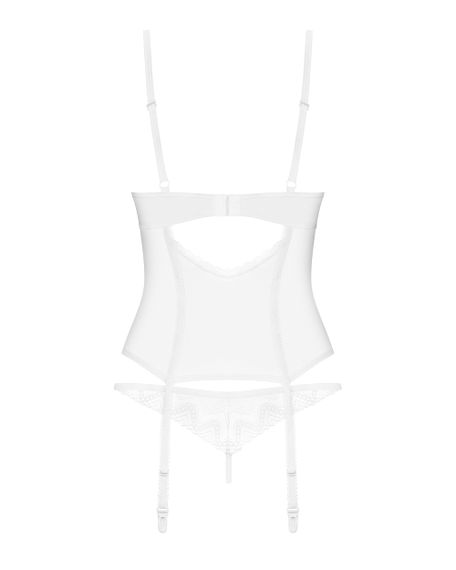 Корсет Obsessive Alissium corset Белый M/L | Зображення 3