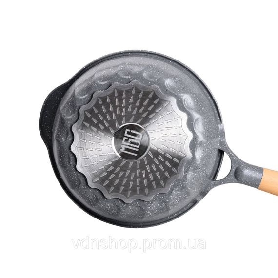 Алюмінієвий сотейник 2,7 л з мармуровим антипригарним покриттям Ø 24 см сотейник з товстим дном MGC сірий HP-4-436G | Зображення 2