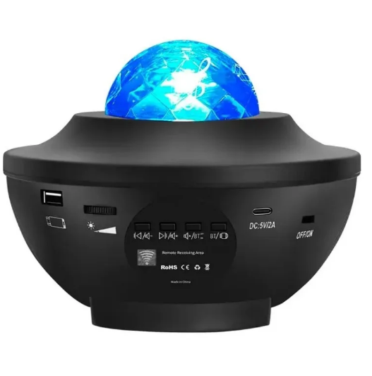 Лампа нічник Bluetooth колонка проектор Зіркове небо сфера світильник лазерний з пультом Starry Light UKC чорний (47826-33476_306) | Зображення 2