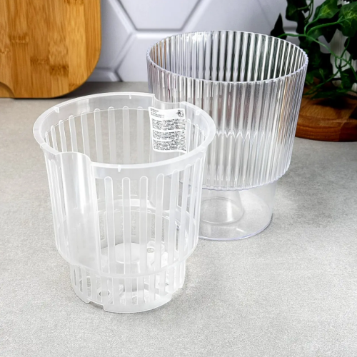 Вазон "Стелла" для орхідей з дренажем 13*15см. (пр.) | Зображення 2