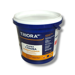 Фарба гумова універсальна 1,2 кг ТМ TRIORA 26 RAL 6005 темно-зелений