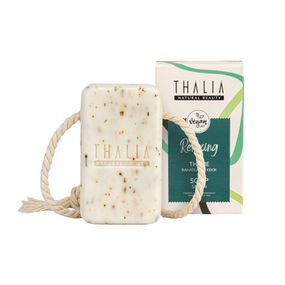 Натуральное расслабляющее мыло THALIA для лица и тела с экстрактом и листьями чабреца 140 г