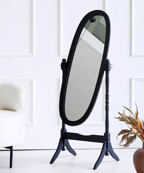 Зеркало напольное овальное Onder Mebli MS-8007-BK, деревянная рама, вращающееся | Зображення 9