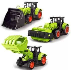 Іграшка Трактор інерційний з великим ковшем Зелений