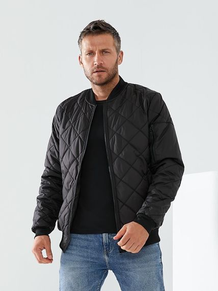Мужской стеганая куртка демисезонная BS1584 цвет черный, размер M | Зображення 6