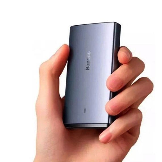 Мережевий зарядний пристрій Baseus GaN5 Pro Ultra-Slim Fast Charger C+U 65W Gray (With Mini White Cable Type-C 2 Type-C) | Зображення 4