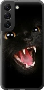 Чехол на Samsung Galaxy S22 Чёрная кошка из силикона FCh_048303