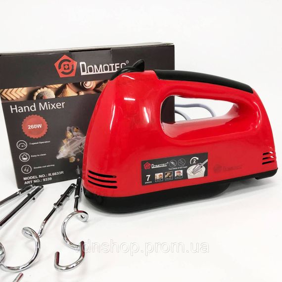 Надежный ручной миксер для кухни DOMOTEC, Кухонный миксер для теста ручной Удобный кухни EK-44 | Зображення 3