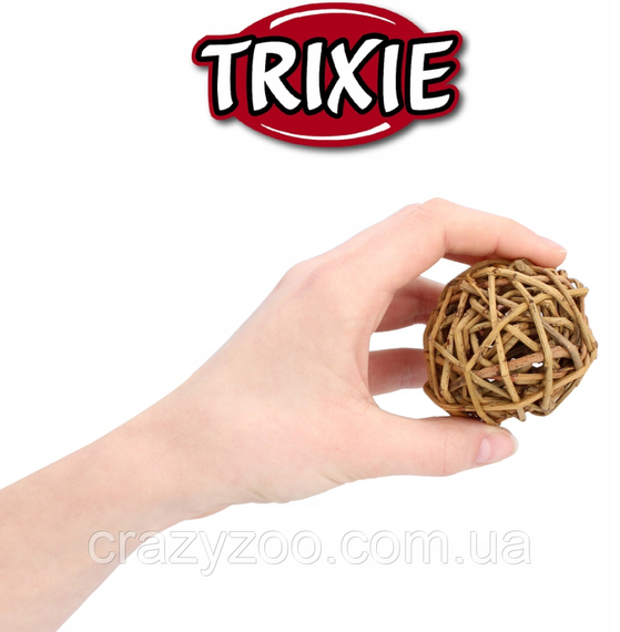 Игрушка для грызунов Trixie плетеный мяч 6 см TX-61941 | Зображення 1