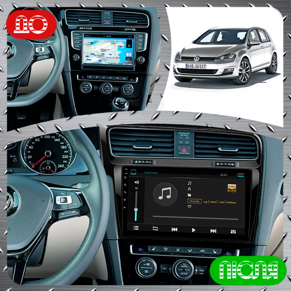 Штатная магнитола 10" Lesko для Volkswagen Golf VII 2012-2017  2/32Gb/ Wi-Fi Optima Вольксваген | Зображення 2