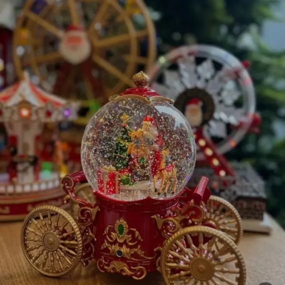 Снежный шар "Карета" с автоподдувом, LED и музыкой (SH2501) | Зображення 2