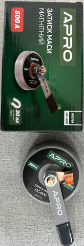 Зажим массы магнитный 500А (30кг) APRO