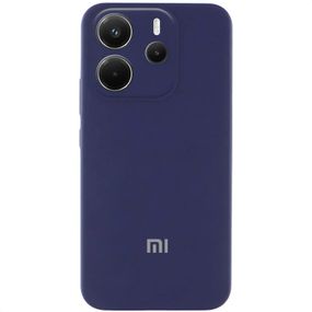 Чохол Silicone Cover Lakshmi Full Camera (AA) with logo для Xiaomi Redmi Note 14 4G (Int. version) Синій / Midnight blue
