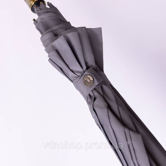 Классический зонт-трость полуавтомат из полиэстера 8 спиц диаметр 124 см Серый HP-23-6G | Зображення 1