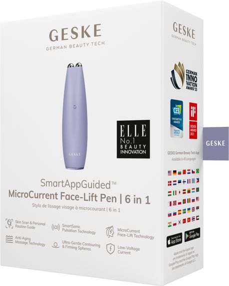 Мікрострумова ручка для підтяжки шкіри обличчя GESKE MicroCurrent Face-Lift Pen 6в1 purple | Зображення 7