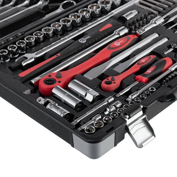 Професійний набір інструментів 1/4", 1/2", 145 од., Cr-V INTERTOOL ET-7145 | Зображення 3